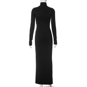 Long Sleeve Cut Out Maxi Dresses