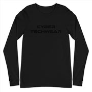 T-shirts noirs à manches longues et à imprimé graphique