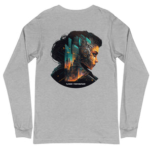 Long Sleeve Graphic Tees Gray