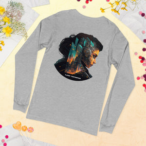 Long Sleeve Graphic Tees Gray