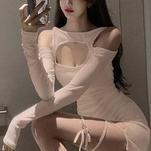 Long Sleeve Summer Cut Out Dress