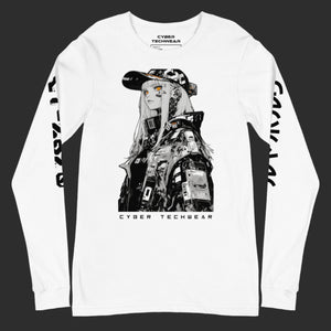 Long Sleeve White Shirt Cyberpunk