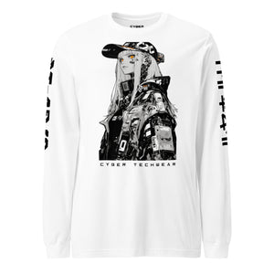 Long Sleeve White Shirt Cyberpunk