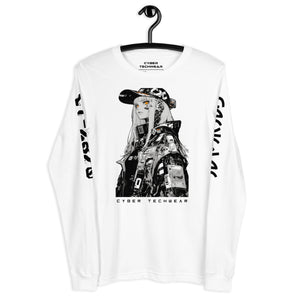 Long Sleeve White Shirt Cyberpunk