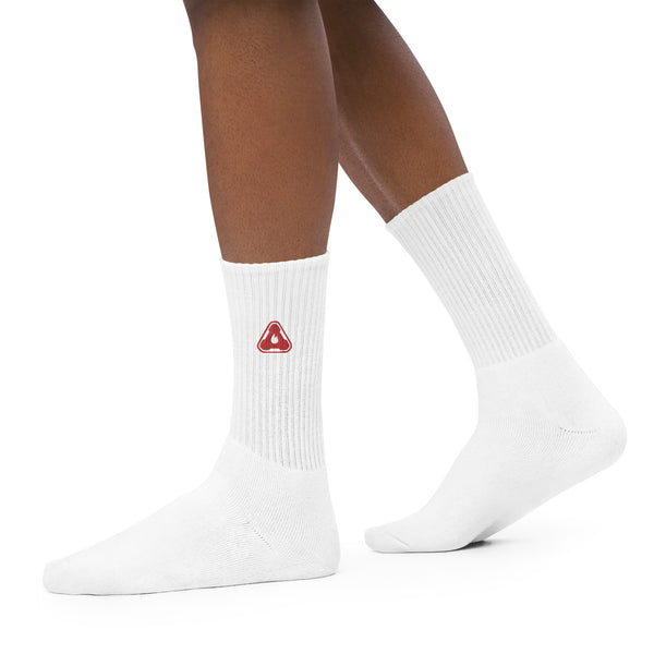 Long Socks Sports White And Red