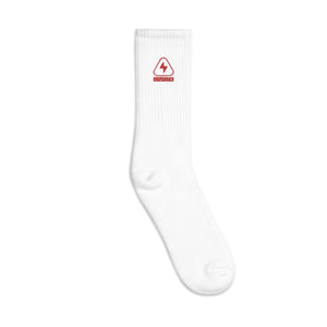 Long Sports Socks Caution