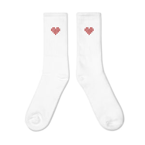 Long Sports Socks Heart