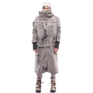 Longline Patchwork Cyberpunk Jacket