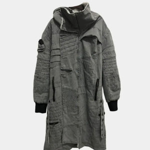 Longline Patchwork Cyberpunk Jacket