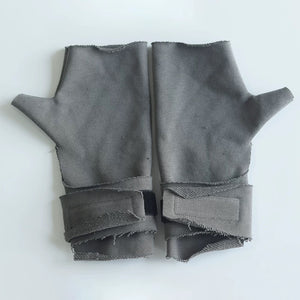 Looped Fabric Techwear Fingerless Gloves