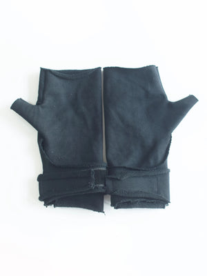 Looped Fabric Techwear Fingerless Gloves