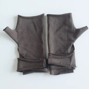 Looped Fabric Techwear Fingerless Gloves