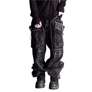 Loose Adjustable Cyberpunk Pants