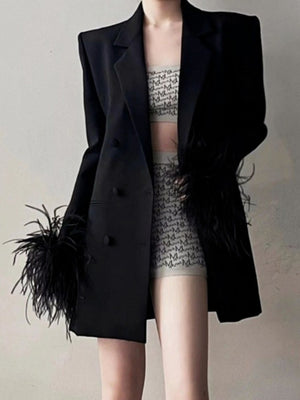 Loose Black Suit Women Jacket Spring