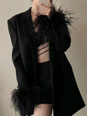 Loose Black Suit Women Jacket Spring