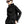 Loose Fit Women Hoodie Black - product view on white background
