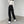 Loose High Waist Y2k Jeans in black — dark techwear streetwear, view 4 of 7