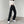 Loose High Waist Y2k Jeans in black — dark techwear streetwear, view 7 of 7