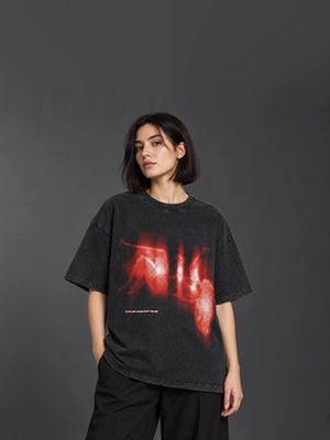 Lost Shadow grafisk T-shirt Y2K