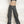 Gray Low Rise Camo Cargo Pants with a charcoal crop top, full front view of the baggy wide legs