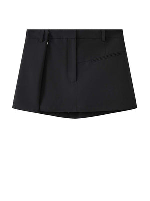 Low Waist Black Mini Skirt Y2K