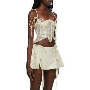 Low Waist Cargo Mini Skirt