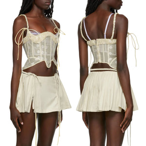 Low Waist Cargo Mini Skirt