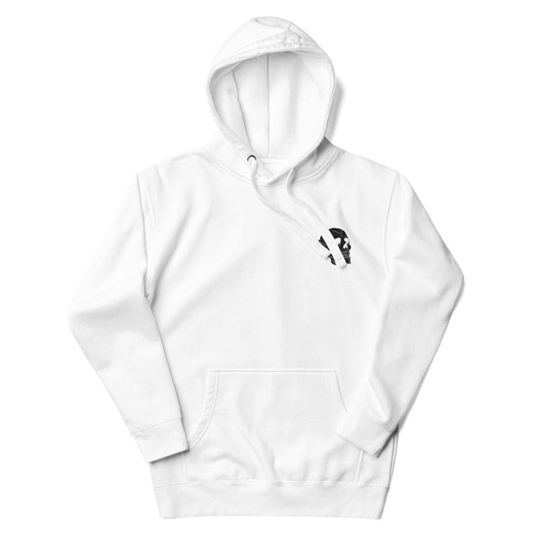 Luxe White Embroidered Hoodie