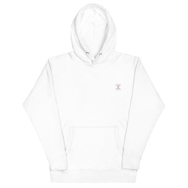 Luxe White Embroidered Stylish Hoodie