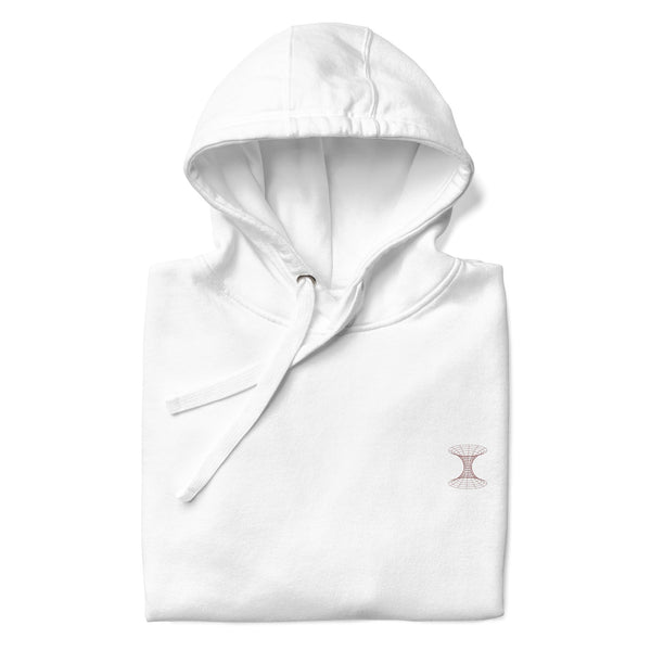 Luxe White Embroidered Stylish Hoodie