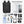 Black roll top backpack closed by a magnetic clasp across the front
