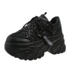 High Top Platform Sneakers Black