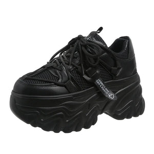 High Top Platform Sneakers Black