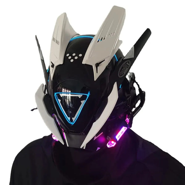 Bicolor Cyberpunk Helmet