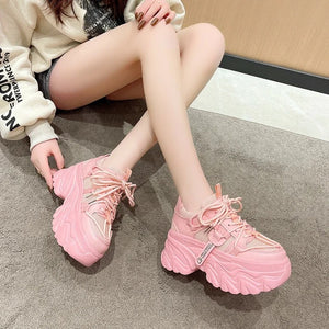 High Top Platform Sneakers Black