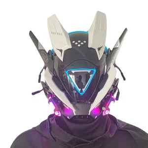 Casque Cyberpunk bicolore 