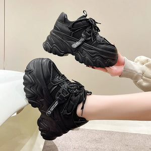 High Top Platform Sneakers Black