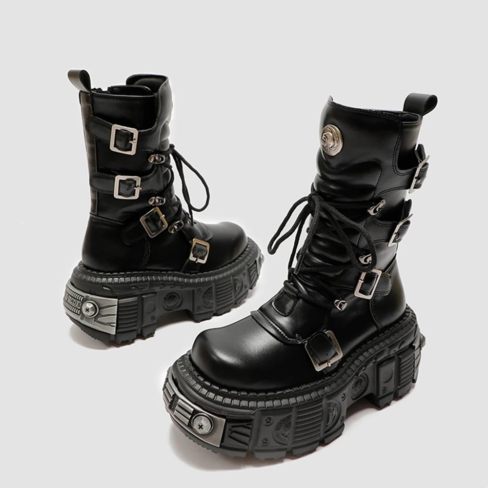 matte black lace up boots