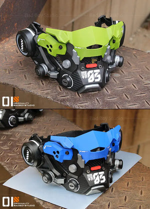 Mecha Cyberpunk Face Mask - cyberpunk mecha face mask