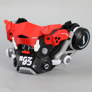 Mecha Cyberpunk Face Mask - Red A cyberpunk mecha face mask