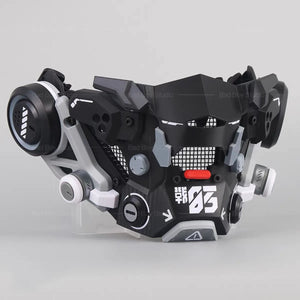Mecha Cyberpunk Tactical Face Mask - cyberpunk mecha face mask