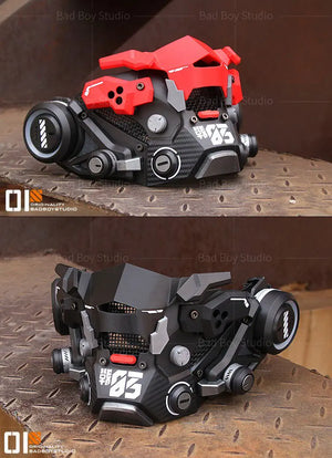 Mecha Cyberpunk Tactical Face Mask - cyberpunk mecha face mask