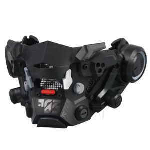 Mecha Cyberpunk Tactical Face Mask - black cyberpunk mecha face mask