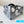 Sci-fi mechanical cyberpunk face mask in glossy or matt black