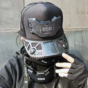 Multifunction Sci-fi Mechanical Punk Tactical Baseball Cap Man Woman Techwear Style Hip Hop Future Mecha Hat Cosplay Pro