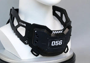 Multifunction Sci-fi Mechanical Punk Tactical Baseball Cap Man Woman Techwear Style Hip Ho - neck ring black