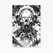 Mechanical Skull Cyberpunk Art