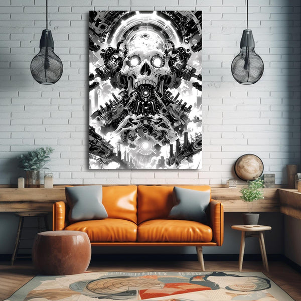 Mechanical Skull Cyberpunk Art | CYBER TECHWEAR®