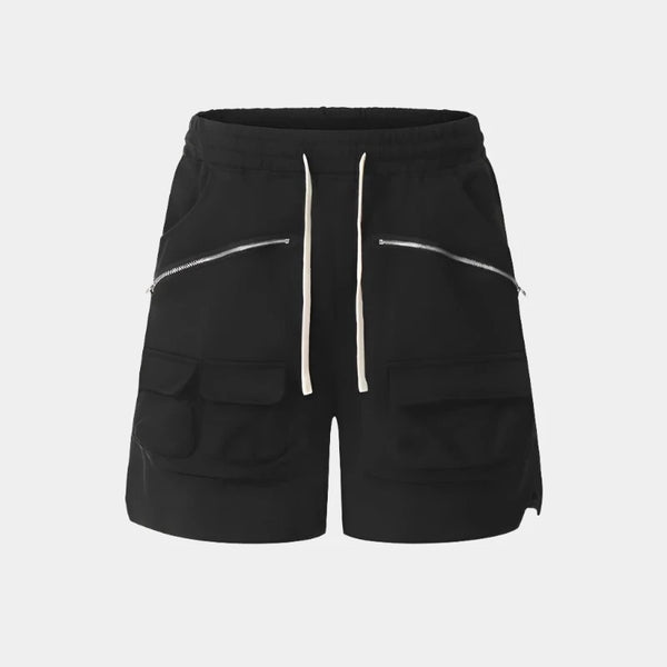 Men Black Cargo Shorts