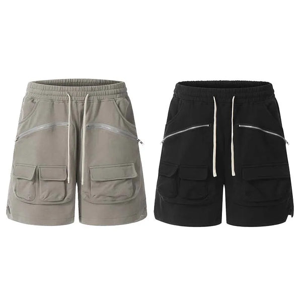 Men Black Cargo Shorts